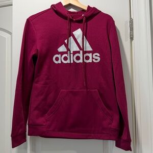 Womens Burgundy Hoodie - Adidas